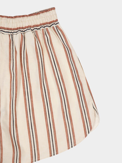 Calcita Linen Striped Shorts
