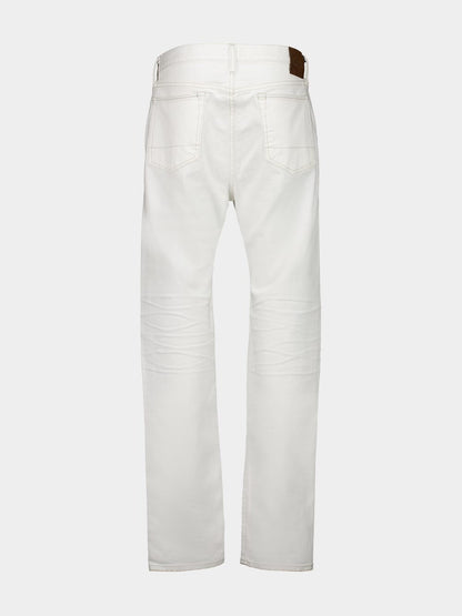 White Standard Fit Denim Jeans