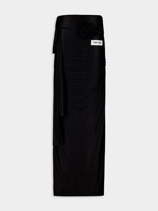 X KIM Belted Jersey Skirt
