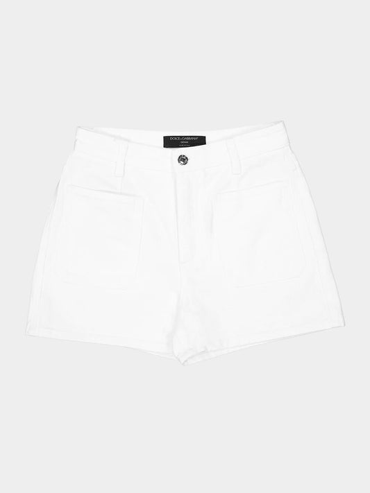 White Denim Shorts