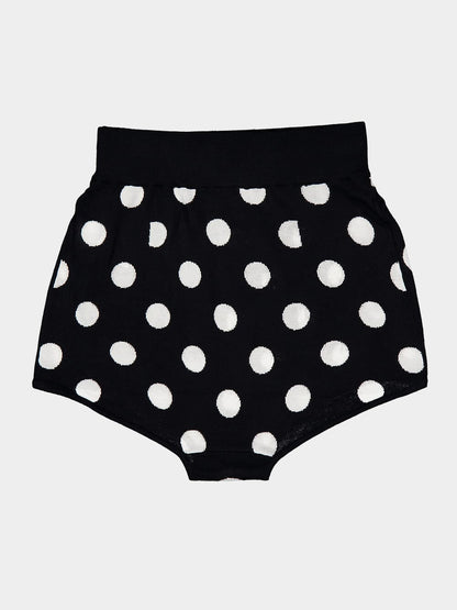 Polka-Dot Wool and Silk High-Waisted Panties