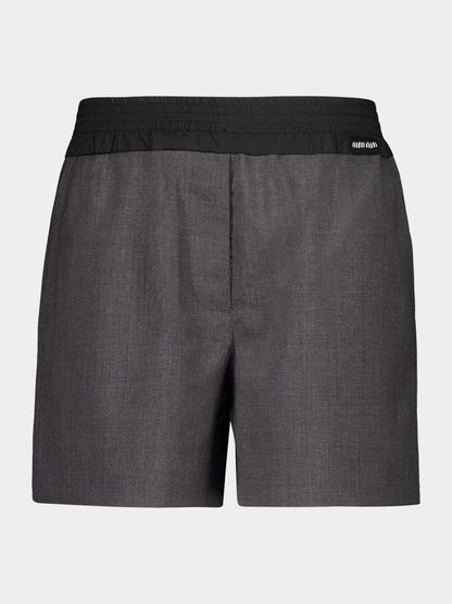 Ardesia Grey Superfine Wool Shorts