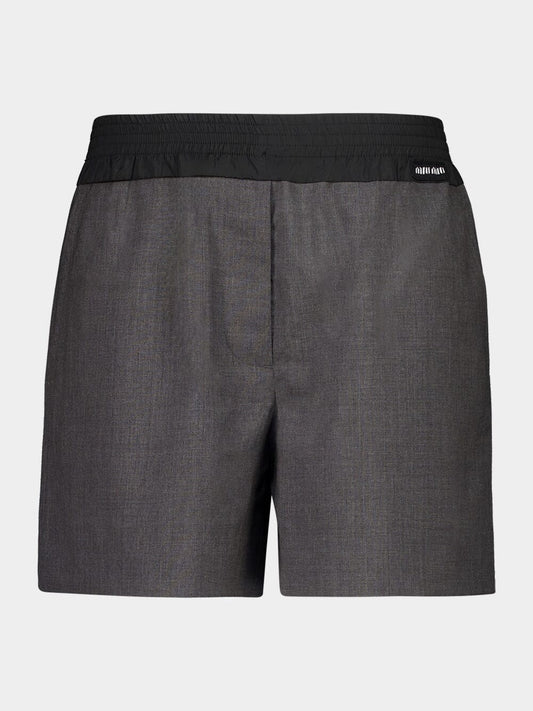 Ardesia Grey Superfine Wool Shorts