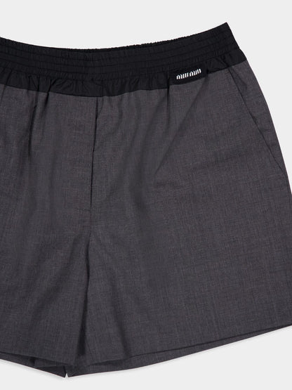 Ardesia Grey Superfine Wool Shorts
