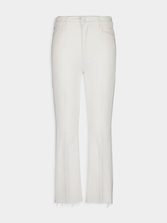 The Lil Hustler Ankle Fray White Jeans