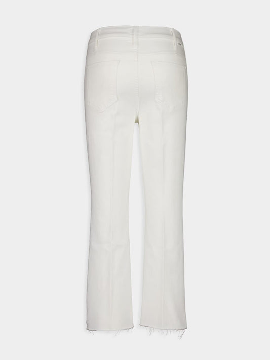 The Lil Hustler Ankle Fray White Jeans