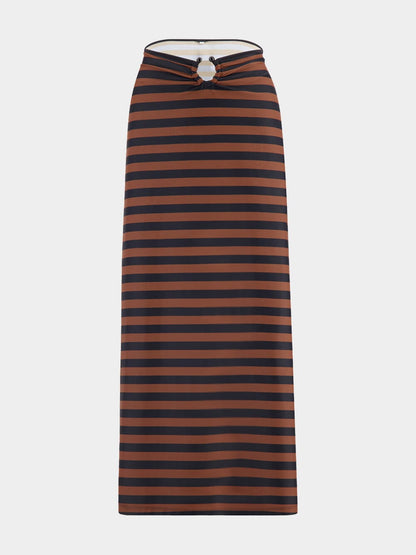 Stripes Anesha Midi Skirt