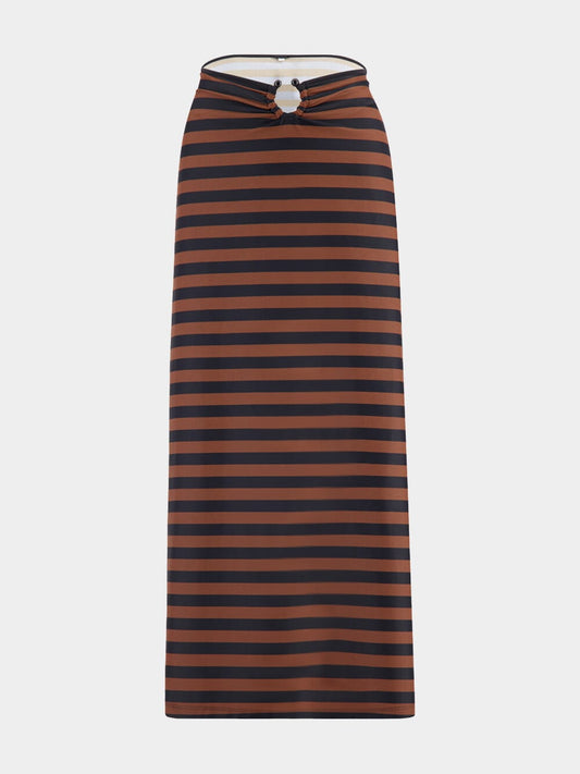 Stripes Anesha Midi Skirt