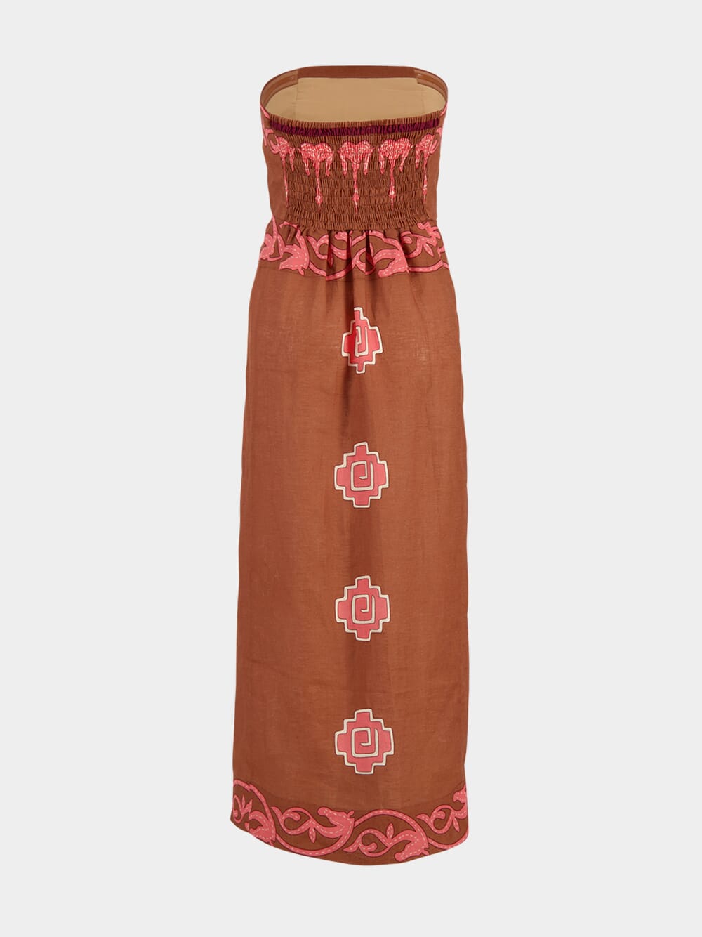 Ancient Strapless Linen Dress