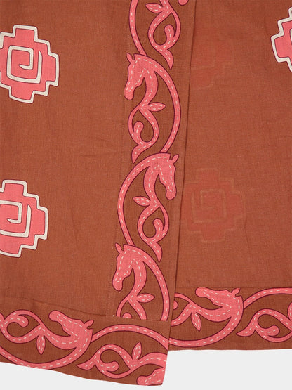 Ancient Strapless Linen Dress