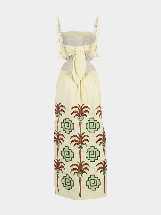 Tributaries Embroidered Cotton Maxi Dress