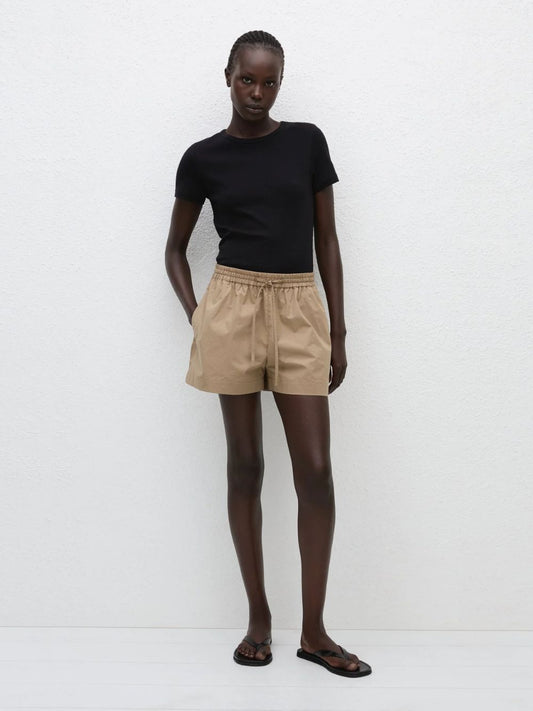 Stone Beige Relaxed Shorts