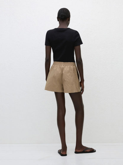 Stone Beige Relaxed Shorts