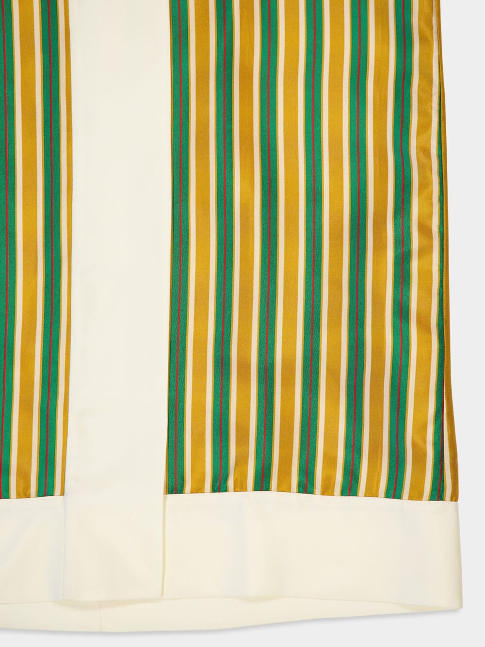 Yarrow Printed Silk Twill Striped Skirt