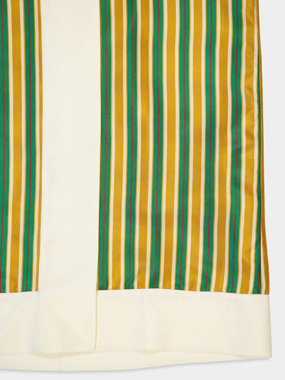 Yarrow Printed Silk Twill Striped Skirt