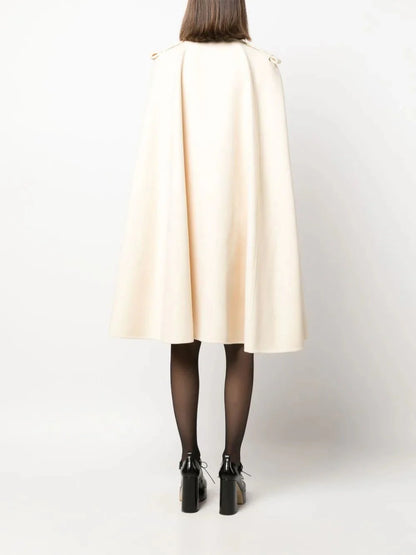 Wool Coat with Cape Sleeves