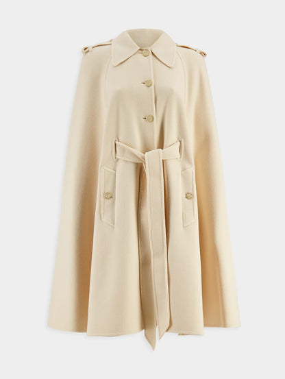 Wool Coat with Cape Sleeves