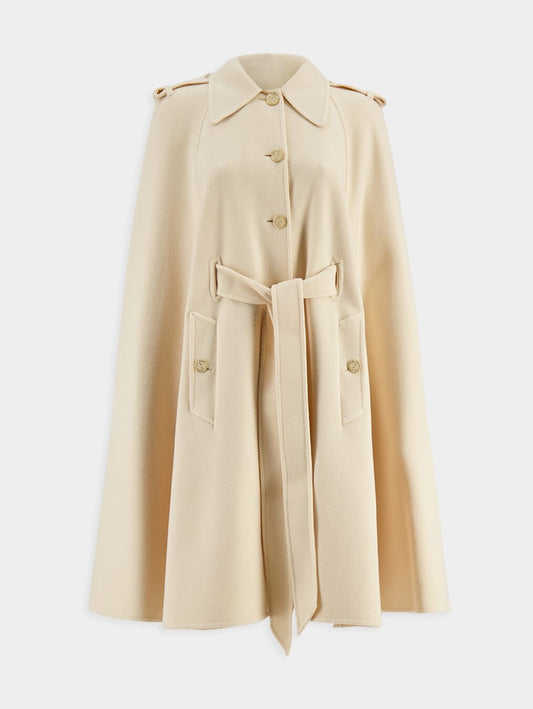 Wool Coat with Cape Sleeves
