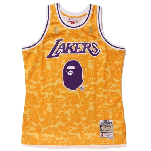 Regata Los Angeles Lakers BAPE X Mitchell & Ness 1996/97 ABC Amarela