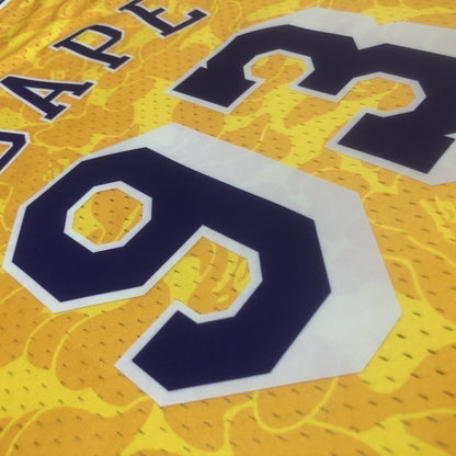 Regata Los Angeles Lakers BAPE X Mitchell & Ness 1996/97 ABC Amarela