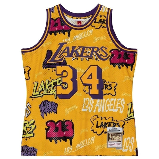 Regata Los Angeles Lakers Grafite Sticker Shaquille O'Neal 1996/97
