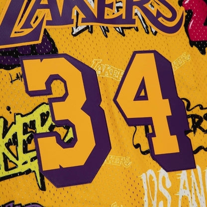 Regata Los Angeles Lakers Grafite Sticker Shaquille O'Neal 1996/97