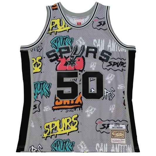Regata San Antonio Spurs Grafite Sticker David Robinson 1998/99
