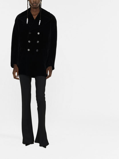 Velvet peacoat